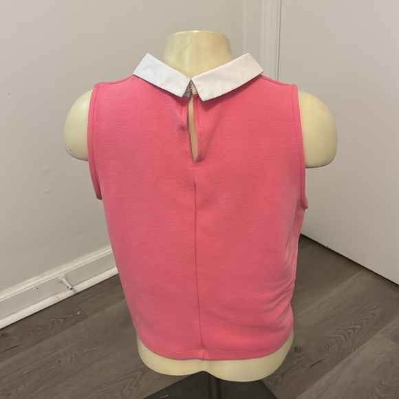 Zara Pink Collared Tank Top Size Large - Picture 3 of 4